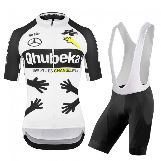 Qhubeka 2021 Team Fietskleding Fietsshirt Korte Mouw+Korte Fietsbroeken Bib 2021052921