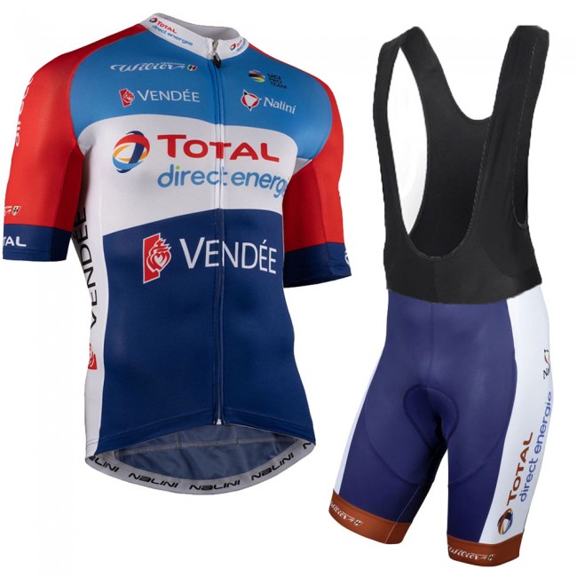 Total Direct Energie 2021 Team Fietskleding Fietsshirt Korte Mouw+Korte Fietsbroeken Bib 2021052907