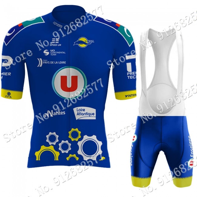 Team UC Nantes Atlantique 2022 Fietskleding Fietsshirt Korte Mouw+Korte Fietsbroeken 2022030689