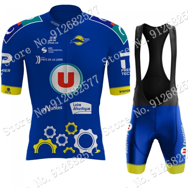 Team UC Nantes Atlantique 2022 Fietskleding Fietsshirt Korte Mouw+Korte Fietsbroeken Bib 2022030690