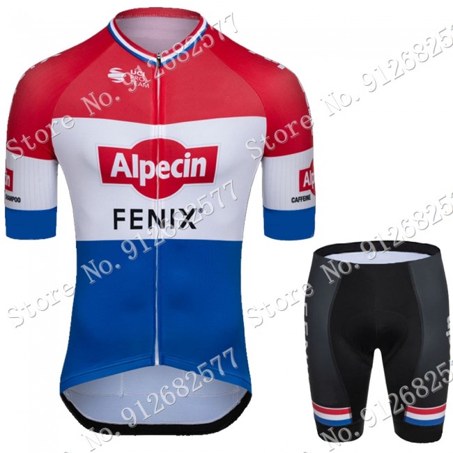 Team 2022 Netherland alpecin fenix Fietskleding Fietsshirt Korte Mouw+Korte Fietsbroeken 202201114