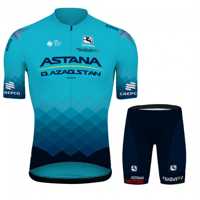 astana Tour De France 2022 Team Fietskleding Fietsshirt Korte Mouw+Korte Fietsbroeken Bib 202213