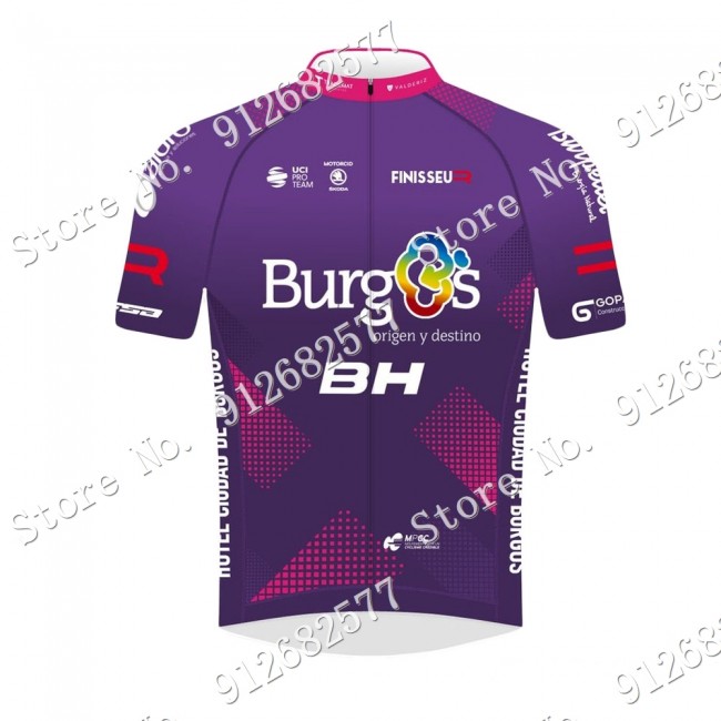 Team Burgos Bh 2022 Wielerkleding Fietsshirt Korte Mouw 2022122616