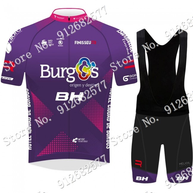 Team Burgos Bh 2022 Fietskleding Fietsshirt Korte Mouw+Korte Fietsbroeken 2022122620
