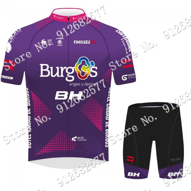 Team Burgos Bh 2022 Fietskleding Fietsshirt Korte Mouw+Korte Fietsbroeken Bib 2022122621