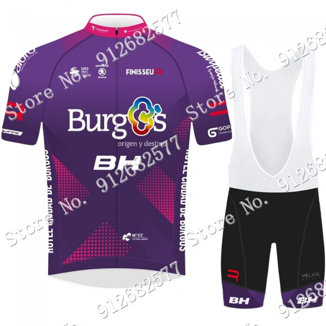 Team Burgos Bh 2022 Fietskleding Fietsshirt Korte Mouw+Korte Fietsbroeken Bib 2022122622