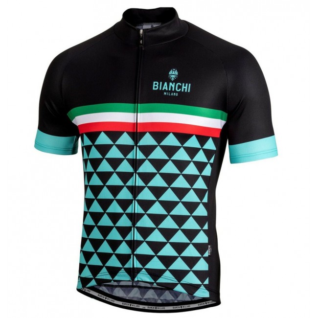 2022 Bianchi Milano Codigoro Black Wielerkleding Fietsshirt Korte Mouw 0IYgx