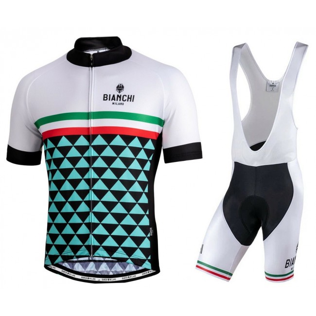 2022 Bianchi Milano Codigoro White Fietskleding Fietsshirt Korte Mouw+Korte Fietsbroeken Bib qr9Mx