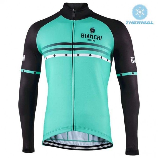 2022 Bianchi Milano Piantedo Green Thermal Fietsshirt Lange Mouw dCTDW