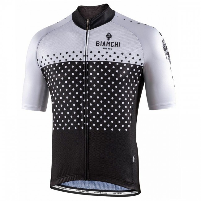 2022 Bianchi Milano Quirra Black White Wielerkleding Fietsshirt Korte Mouw l9S4J