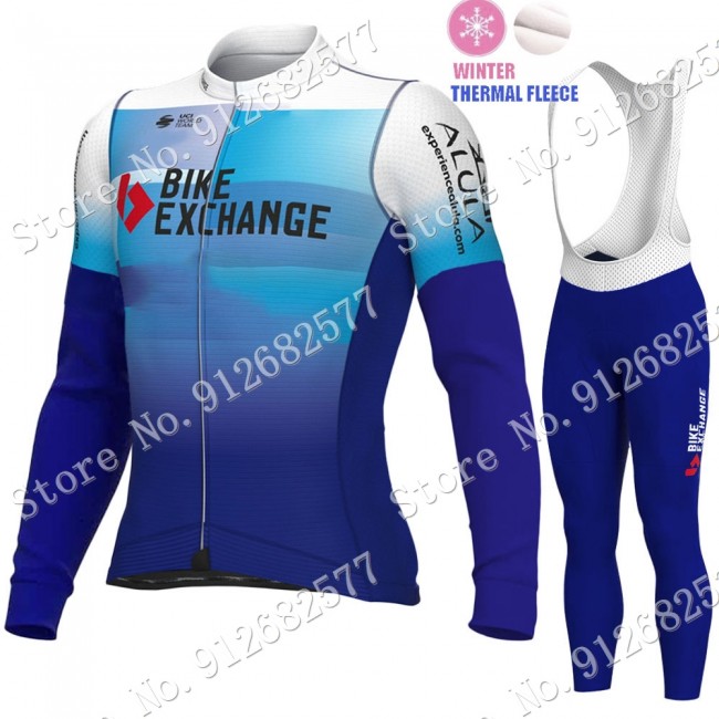 Winter bike exchange 2022 Pro Team Fietskleding Fietsshirt Lange Mouw+Lange Fietsbroek Bib 2022030682