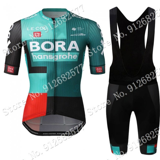 Team Bora Hansgrohe 2022 Fietskleding Fietsshirt Korte Mouw+Korte Fietsbroeken Bib 202201068