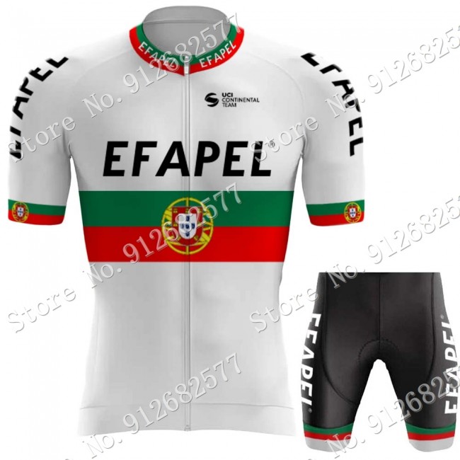 Team Efapel Portugal 2022 Fietskleding Fietsshirt Korte Mouw+Korte Fietsbroeken 202202215