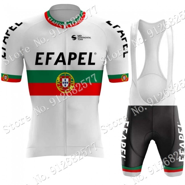 Team Efapel Portugal 2022 Fietskleding Fietsshirt Korte Mouw+Korte Fietsbroeken Bib 202202216