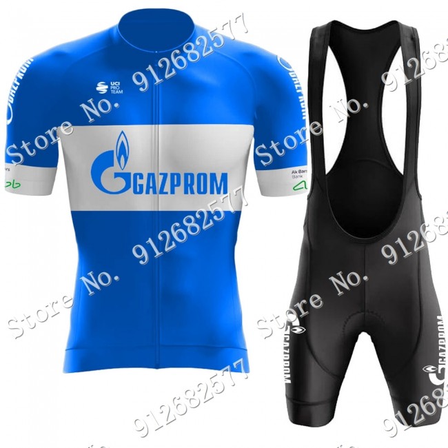 Team gazprom rusvelo Fietskleding Fietsshirt Korte Mouw+Korte Fietsbroeken Bib 2022122594