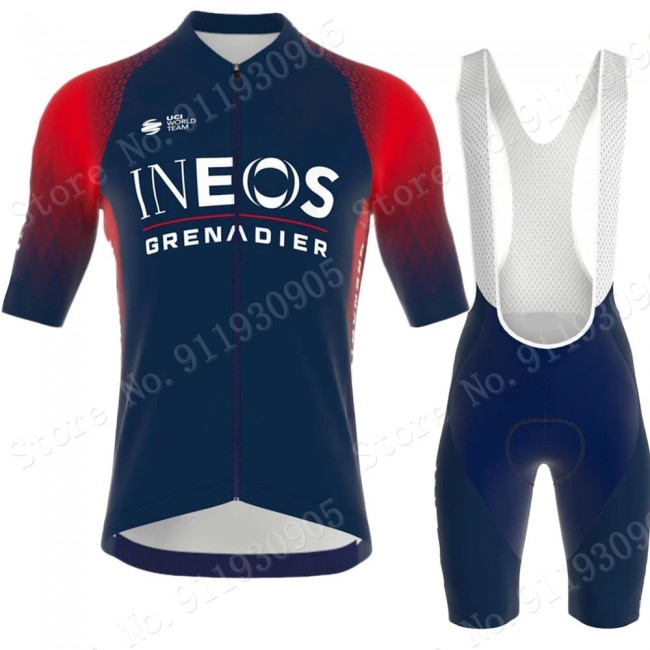 ineos grenadier Tour De France 2022 Team Fietskleding Fietsshirt Korte Mouw+Korte Fietsbroeken Bib 202221