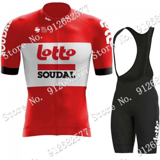 Team Lotto Soudal Fietskleding Fietsshirt Korte Mouw+Korte Fietsbroeken Bib 2022122551