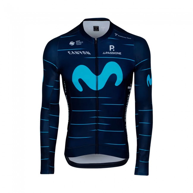 Team Movistar 2022 Fietskleding Fietsshirt Lange Mouw 2022052930