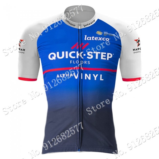 Team Quick Step Alpha Vinyl 2022 Wielerkleding Fietsshirt Korte Mouw 202201041