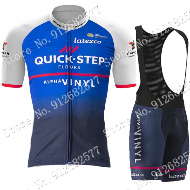 Team Quick Step Alpha Vinyl 2022 Fietskleding Fietsshirt Korte Mouw+Korte Fietsbroeken Bib 202201047