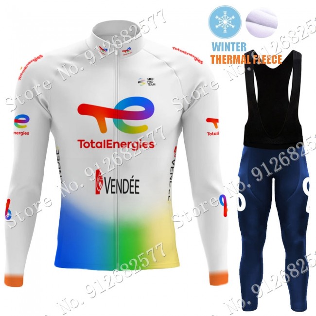 Winter Total New Energies 2022 Pro Team Fietskleding Fietsshirt Lange Mouw+Lange Fietsbroek Bib 202202152