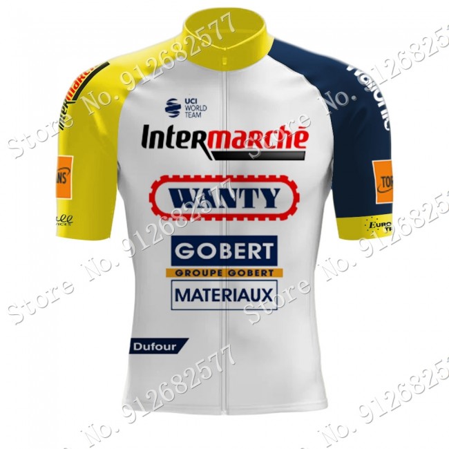 Team Wanty Gobert 2022 Wielerkleding Fietsshirt Korte Mouw Yellow 202202176