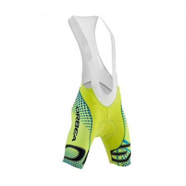 2015 Orbea fluo geel blauw Bib Fietsbroek Korte 2207