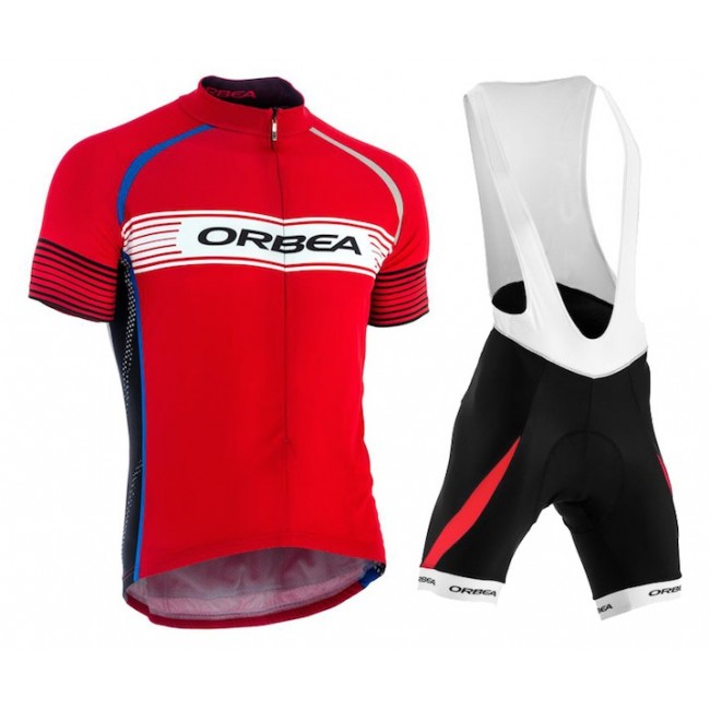 2015 Orbea rood Fietskleding Set Fietsshirt Korte Mouwen+Fietsbroek Bib Korte 2200