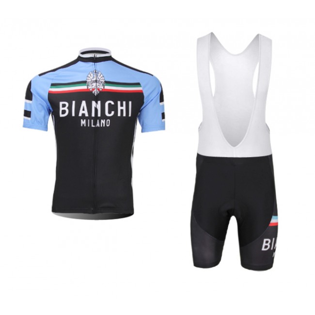 Bianchi 2014 Fietspakken Fietsshirt Korte+Korte koersbroeken Bib Blue Black 826