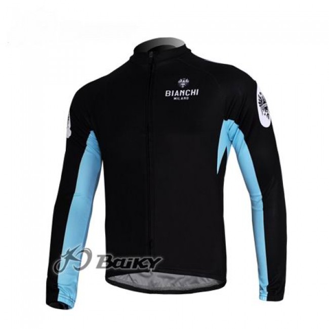 Bianchi Pro Team Fietsshirt lange mouw zwart blauw 15