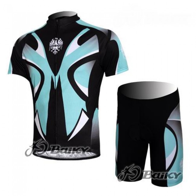 Bianchi Pro Team Fietsshirt Korte mouw Korte fietsbroeken met zeem Kits zwart blauw 4045