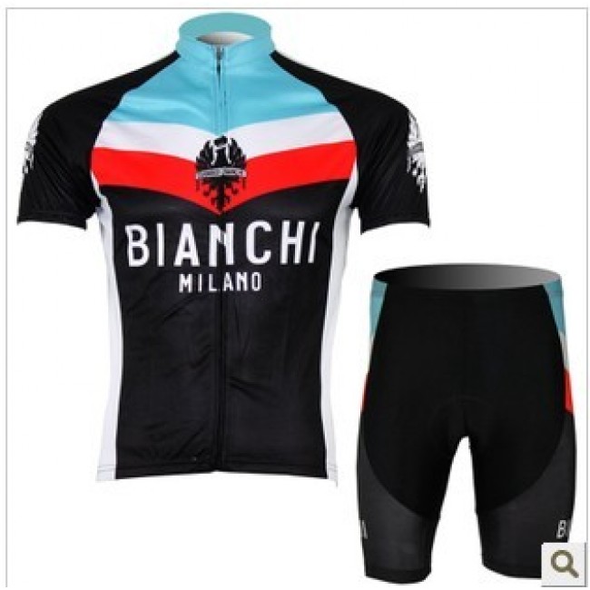 Bianchi Pro Team Fietsshirt Korte mouw Korte fietsbroeken met zeem Kits 10