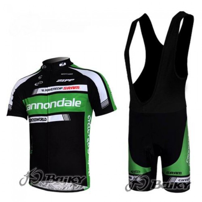 Cannondale Pro Team Fietsshirt Korte mouw Korte fietsbroeken Bib met zeem Kits groen zwart 4224
