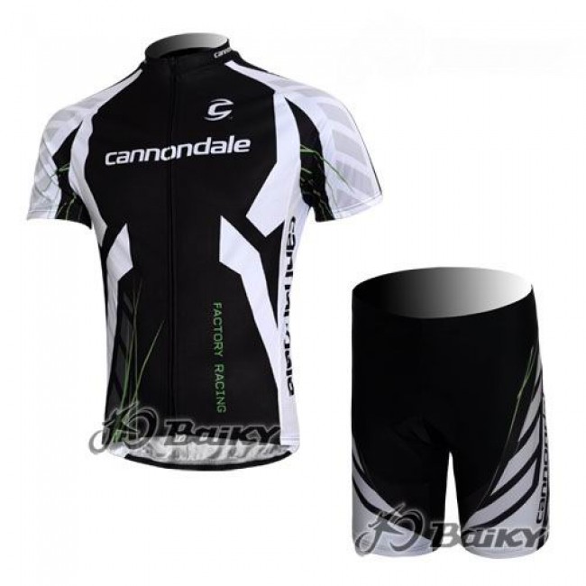 Cannondale Pro Team Fietsshirt Korte mouw Korte fietsbroeken met zeem Kits zwart wit 48