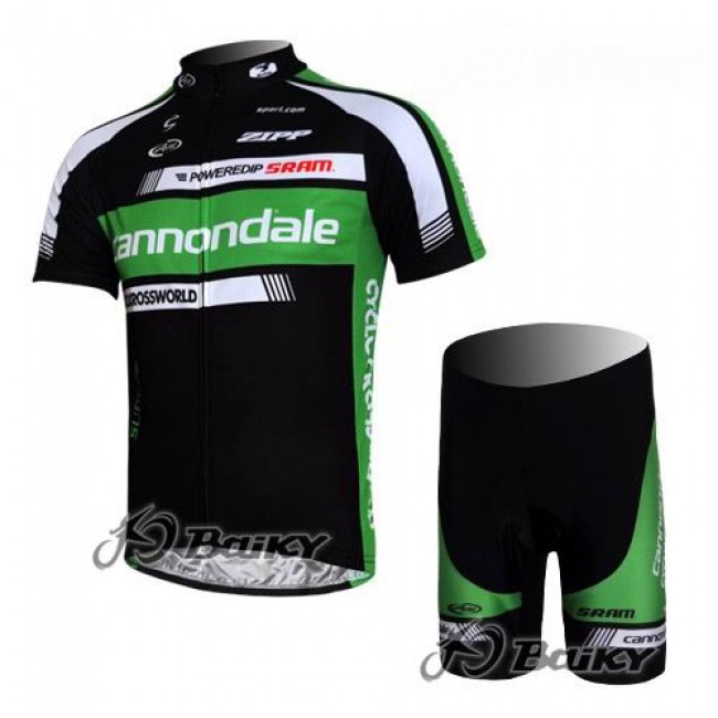 Cannondale Pro Team Fietsshirt Korte mouw Korte fietsbroeken met zeem Kits groen zwart 46