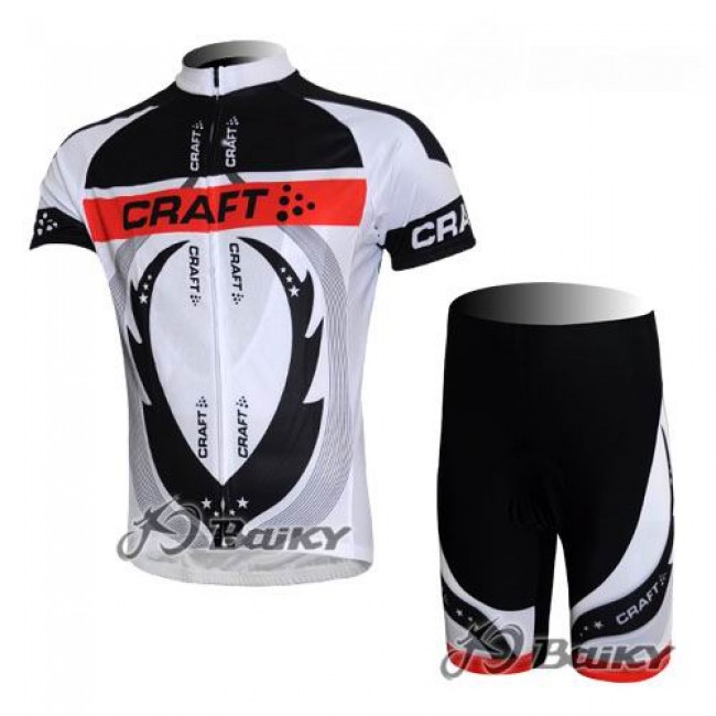 Craft Pro Team Fietsshirt Korte mouw Korte fietsbroeken met zeem Kits Grijs wit 4059