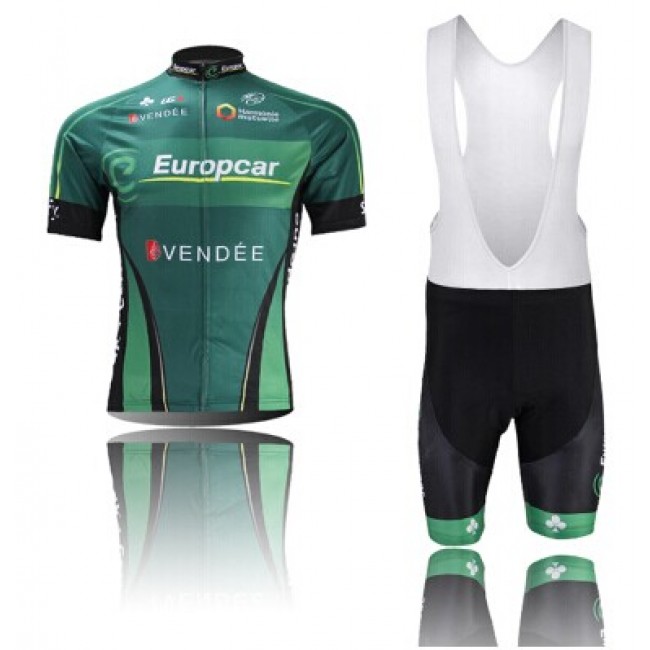 Team Europcar 2014 Fietspakken Fietsshirt Korte+Korte koersbroeken Bib 1211