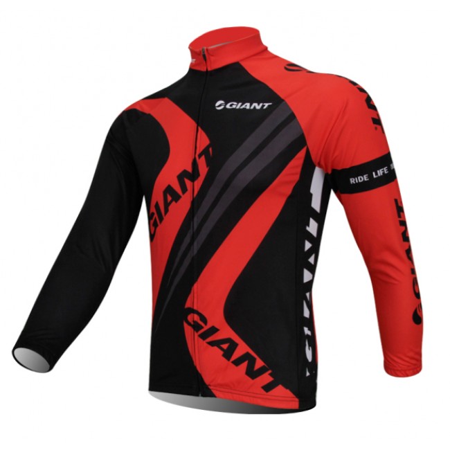 Giant Fietsshirt lange mouw Red Black 1041