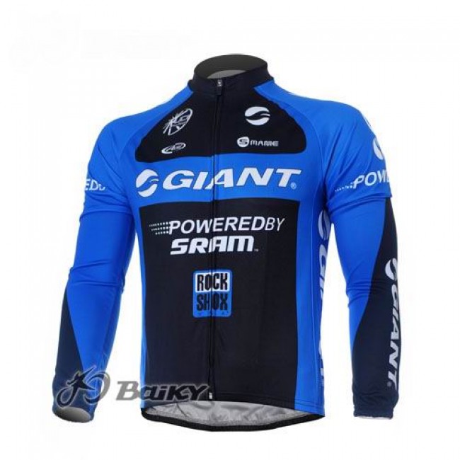 Giant Sram Pro Team Fietsshirt lange mouw zwart blauw 4470