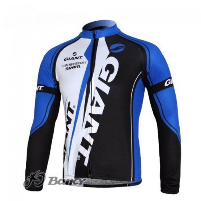 Giant Sram Pro Team Fietsshirt lange mouw blauw wit zwart 198