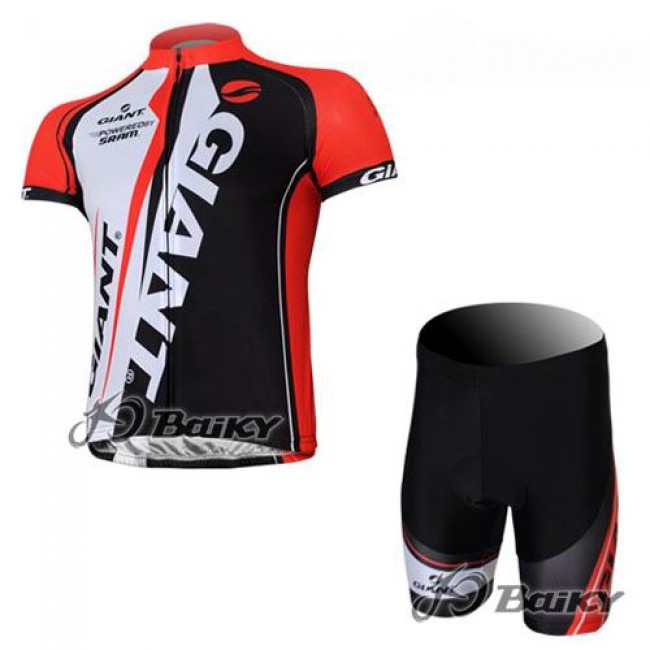 Giant Sram Pro Team Fietsshirt Korte mouw Korte fietsbroeken met zeem Kits rood wit zwart 4089