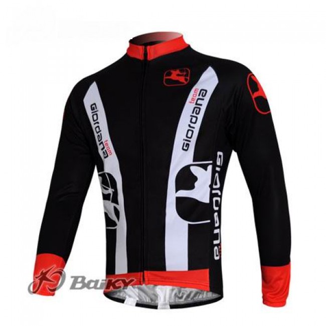 Giordana Pro Team Fietsshirt lange mouw zwart wit 4471