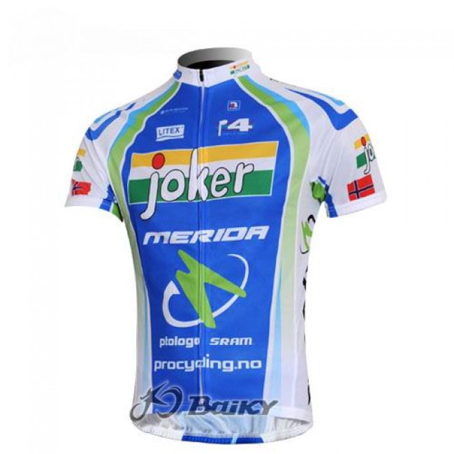 Joker Merida Pro Team Noorwegen Fietsshirt Korte mouw groen 3913