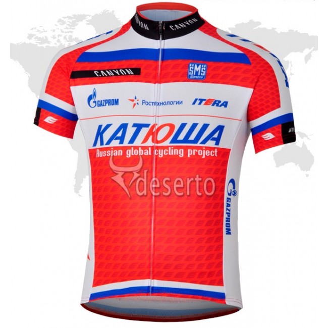 Katusha Team Korte Fietsshirt Korte mouw 3905