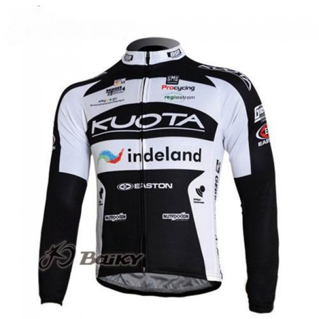 Kuota Indeland Pro Team Fietsshirt lange mouw zwart wit 4478