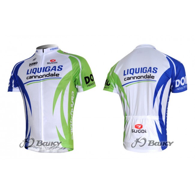 Liquigas Cannondale Pro Team Fietsshirt Korte mouw groen wit 3917