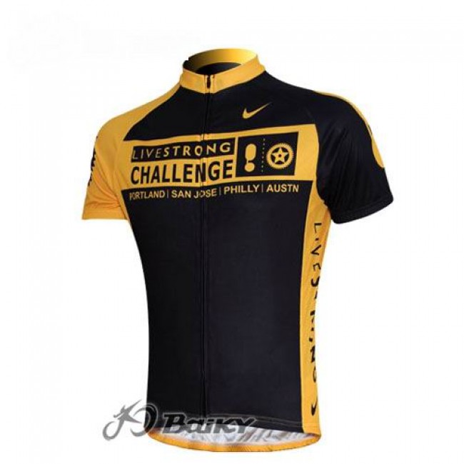 Livestrong Pro Team challenge Fietsshirt Korte mouw zwart geel 320