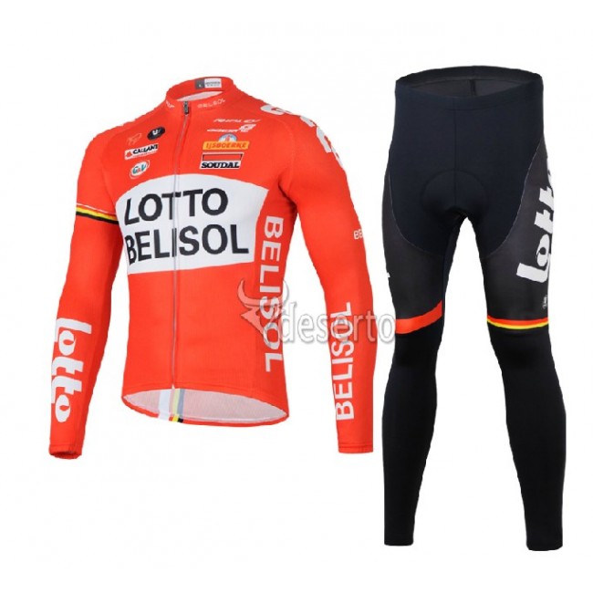 Lotto Belisol 2014 Fietspakken Fietsshirt lange mouw+lange fietsbroeken 1294