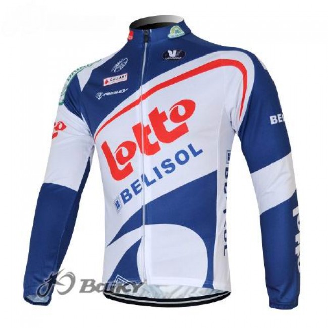 Lotto Belisol Pro Team Fietsshirt lange mouw wit blauw 337