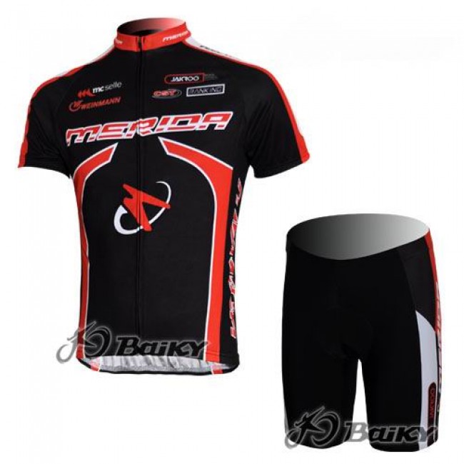 Merida Multivan Flex Stay Fietspakken Fietsshirt Korte+Korte fietsbroeken zeem zwart rood 4102